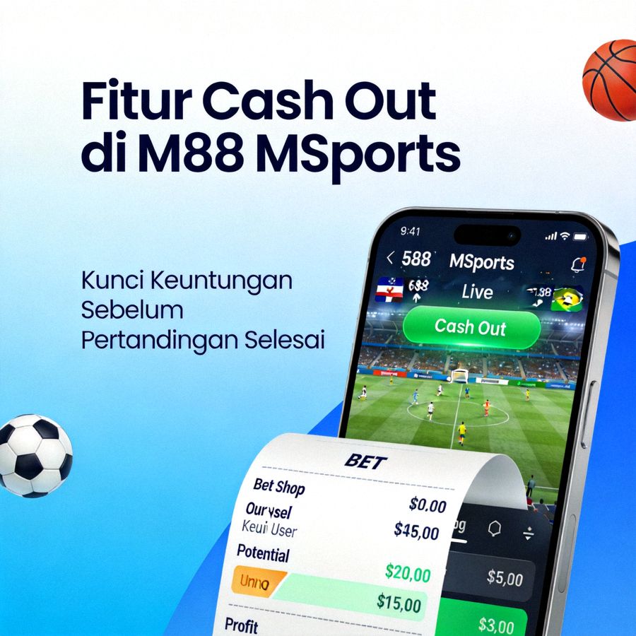 Fitur Cash Out di M88 MSports yang memungkinkan pengguna mengunci keuntungan sebelum pertandingan selesai